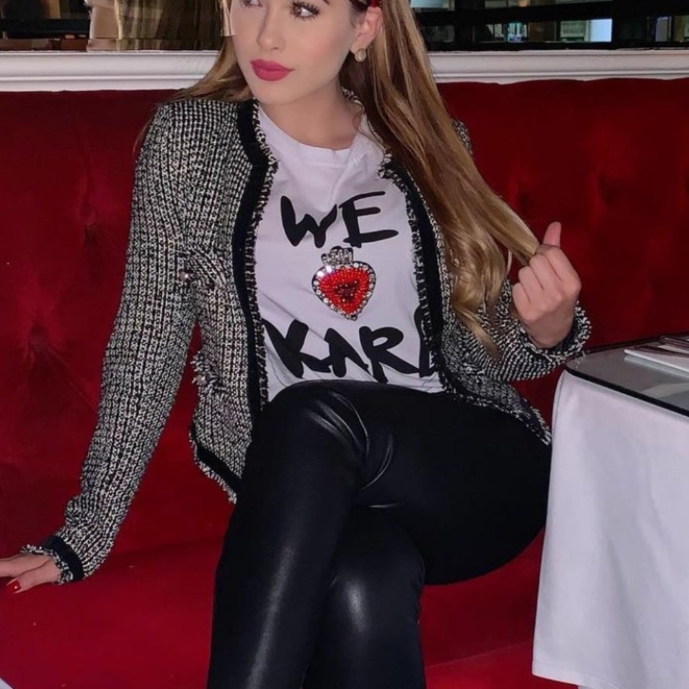 Comme USA Tweed Knitted coat